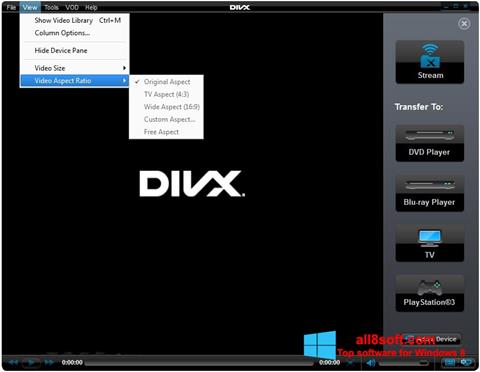 Στιγμιότυπο οθόνης DivX Player Windows 8