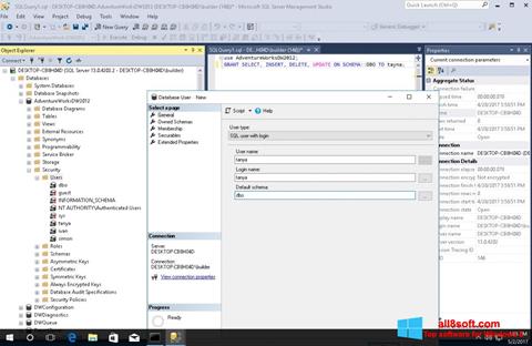 Στιγμιότυπο οθόνης Microsoft SQL Server Windows 8