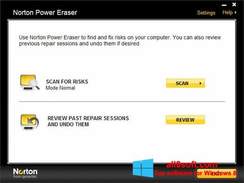 Στιγμιότυπο οθόνης Norton Power Eraser Windows 8
