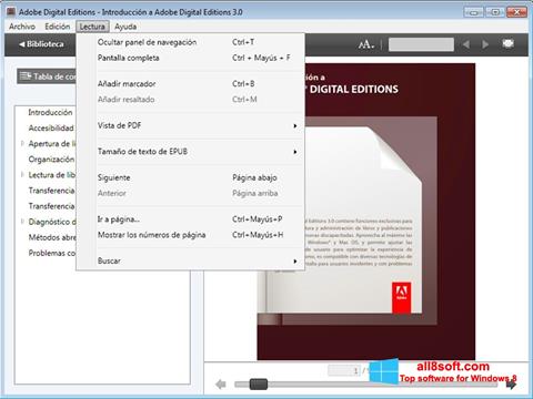 Στιγμιότυπο οθόνης Adobe Digital Editions Windows 8