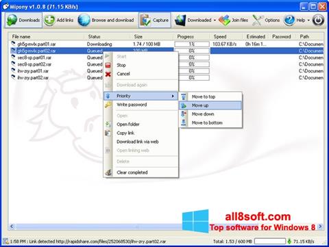 Στιγμιότυπο οθόνης Mipony Windows 8