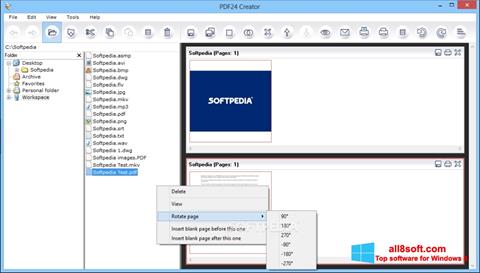 Στιγμιότυπο οθόνης PDF24 Creator Windows 8
