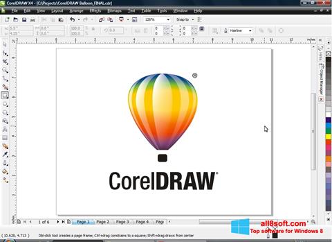 Στιγμιότυπο οθόνης CorelDRAW Windows 8