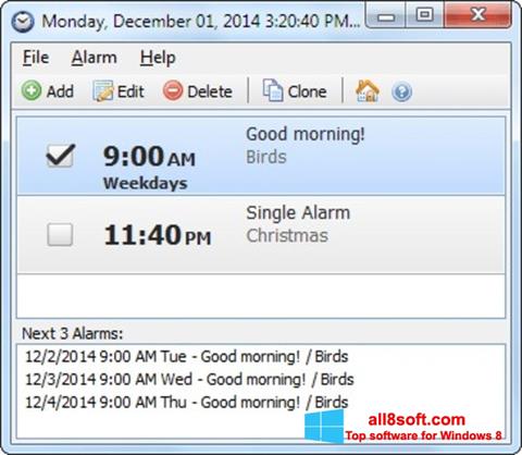 Στιγμιότυπο οθόνης Free Alarm Clock Windows 8