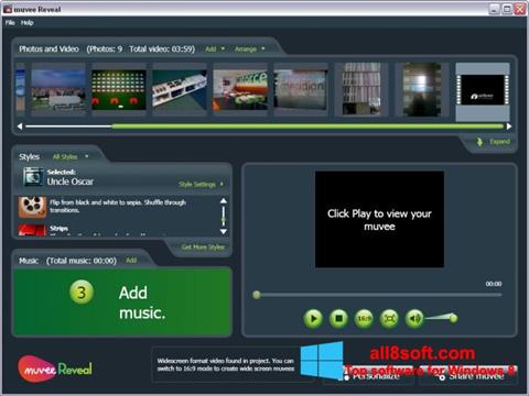 Στιγμιότυπο οθόνης muvee Reveal Windows 8