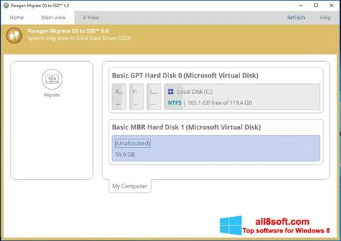 Στιγμιότυπο οθόνης Paragon Migrate OS to SSD Windows 8
