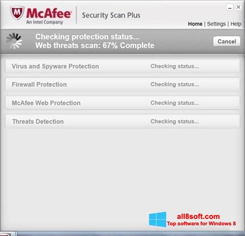 Στιγμιότυπο οθόνης McAfee Security Scan Plus Windows 8