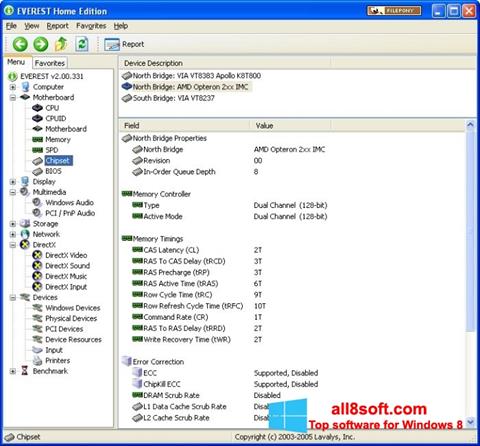 Στιγμιότυπο οθόνης EVEREST Home Edition Windows 8