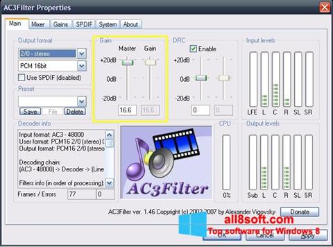 Στιγμιότυπο οθόνης AC3Filter Windows 8