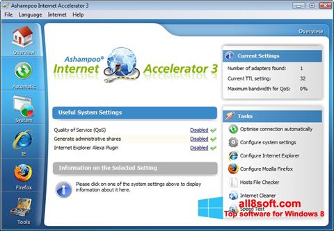 Στιγμιότυπο οθόνης Ashampoo Internet Accelerator Windows 8