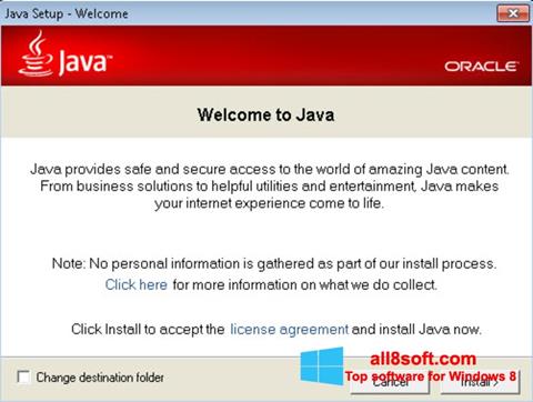 Στιγμιότυπο οθόνης Java Runtime Environment Windows 8