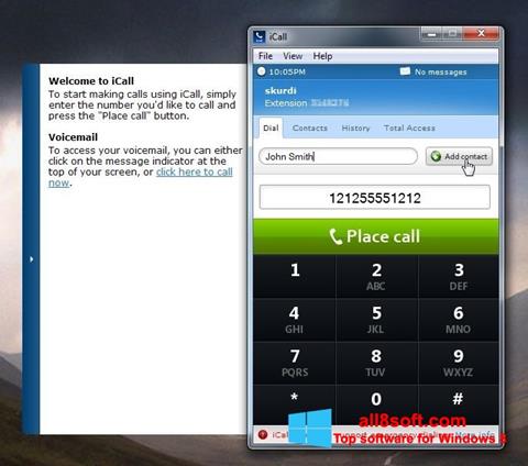 Στιγμιότυπο οθόνης iCall Windows 8