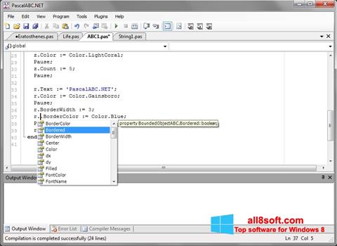 Στιγμιότυπο οθόνης Pascal ABC Windows 8