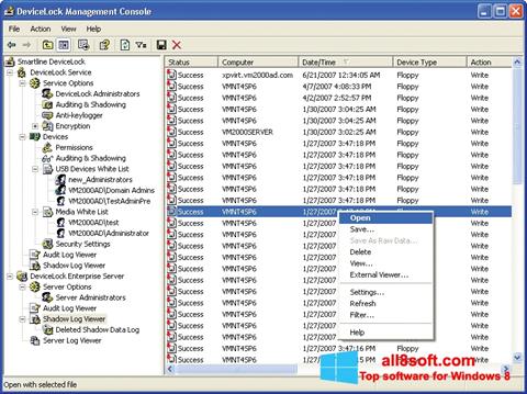 Στιγμιότυπο οθόνης DeviceLock Windows 8