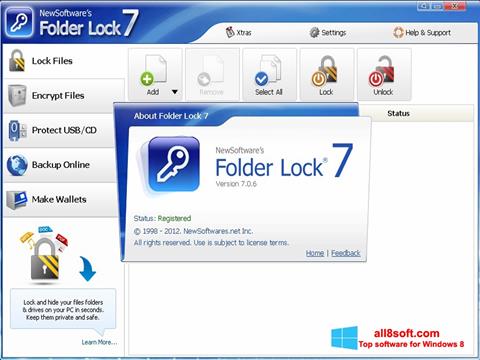 Στιγμιότυπο οθόνης Folder Lock Windows 8