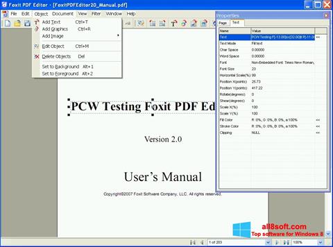 Στιγμιότυπο οθόνης Foxit PDF Editor Windows 8